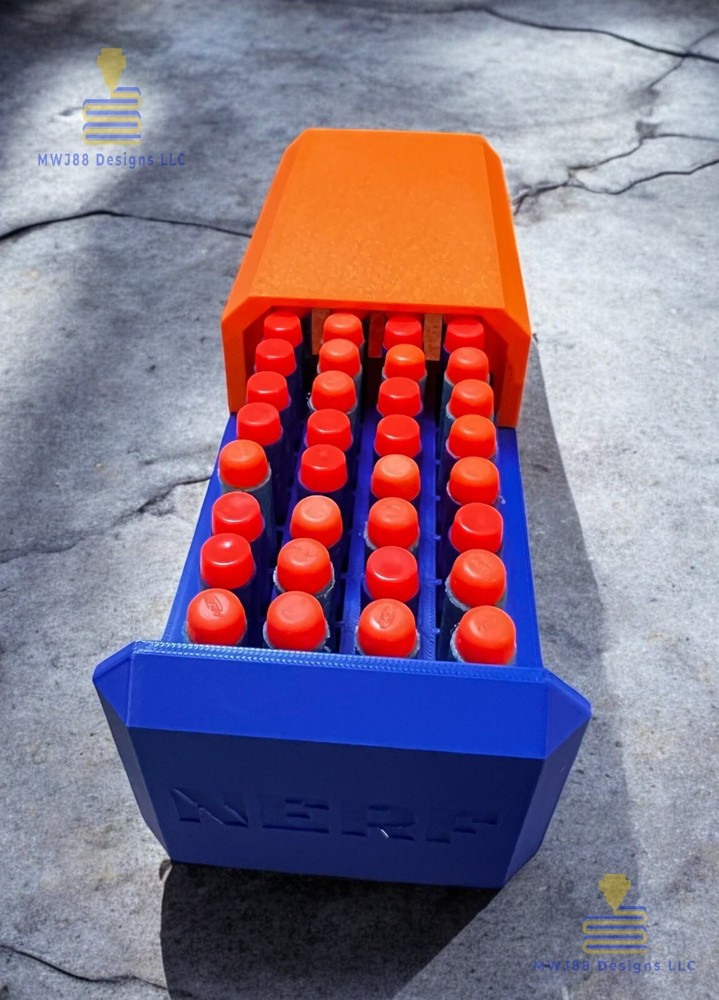 Sliding Ammo Storage Box Case For NERF - 36rd Round - Multiple Colors Available!