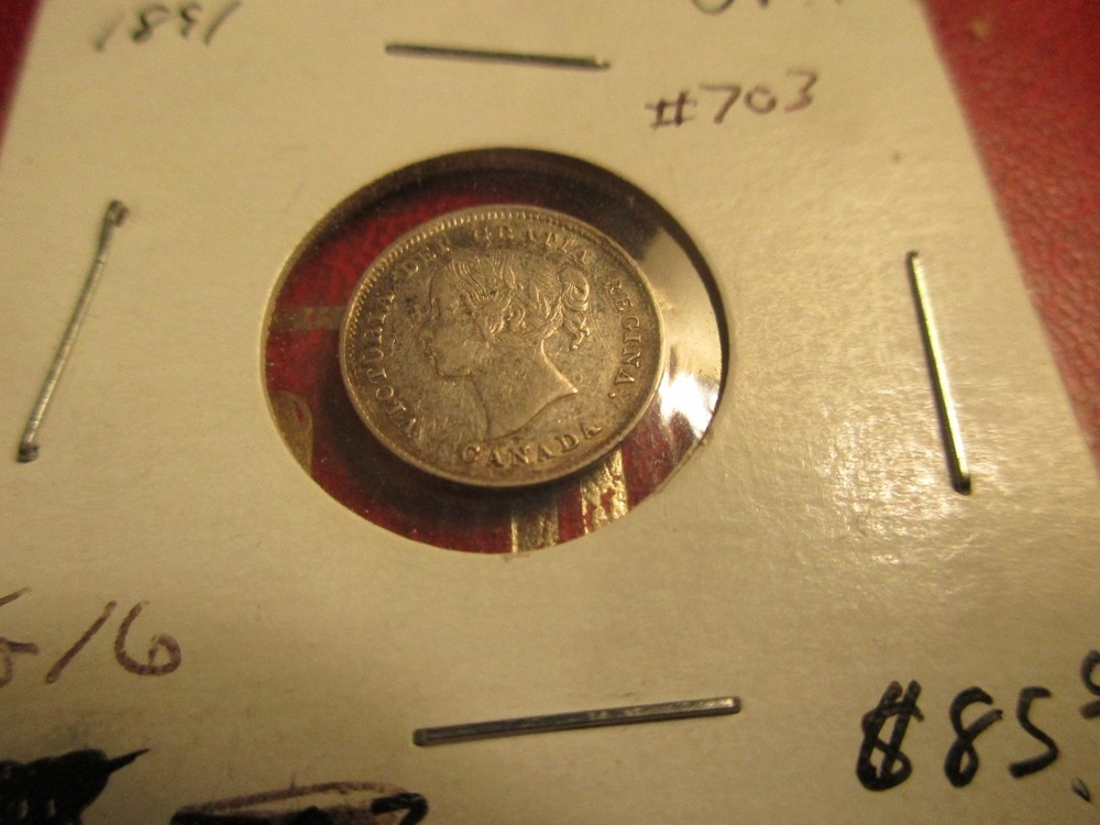 Canada 1891 Silver 5 Cents