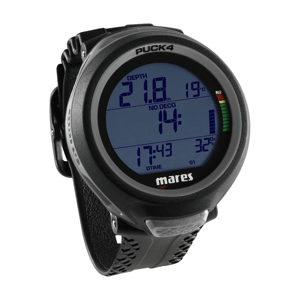Mares Puck 4 Wrist Dive Computer | Entry-Level Watch-Style One Button Control Un