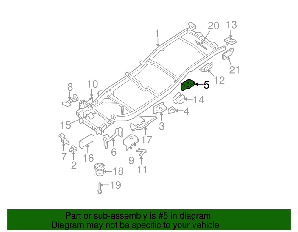 Genuine Nissan Frame Rail Bracket 95212-EA830