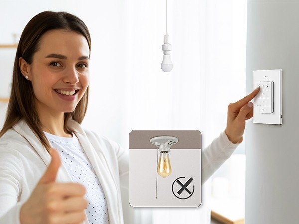 DEWENWILS Wireless Light Socket & Switch Kit, No Wiring, 100FT Range, ETL Listed
