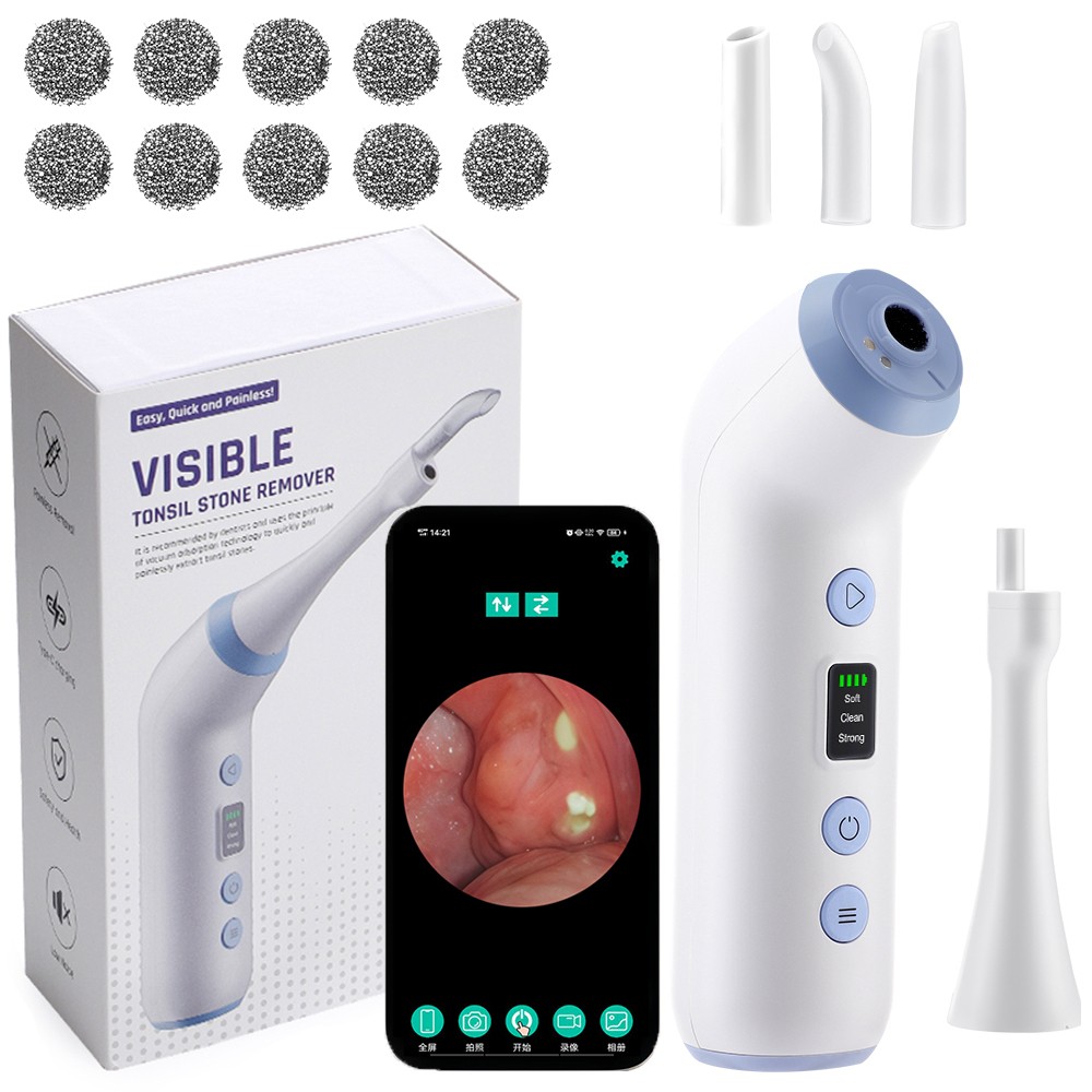 Electronic Visible Tonsil Stone Remover Kit with HD Camera Built-in LED Light