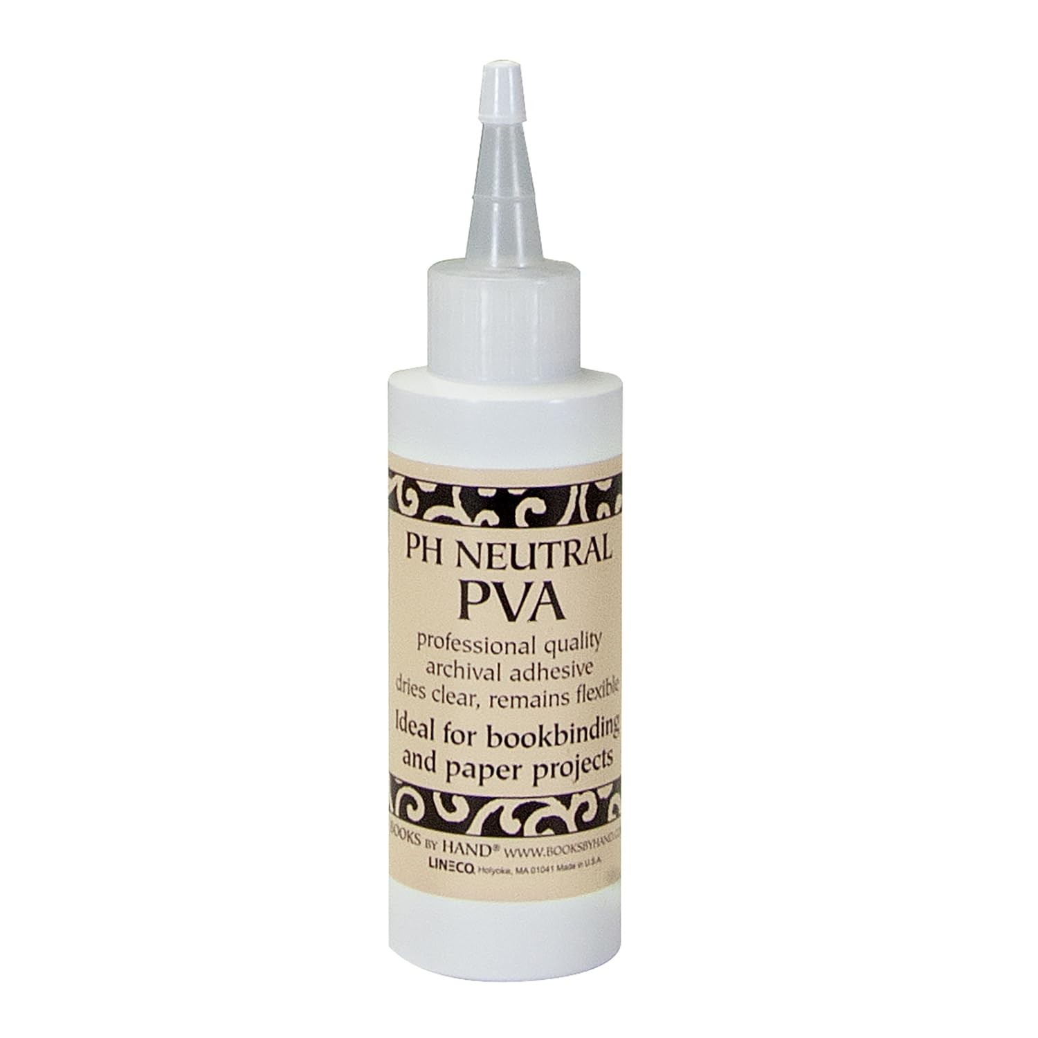 PH Neutral PVA Adhesive Bookbinding Glue Dries Clear Remains Flexible - 4 Ounce
