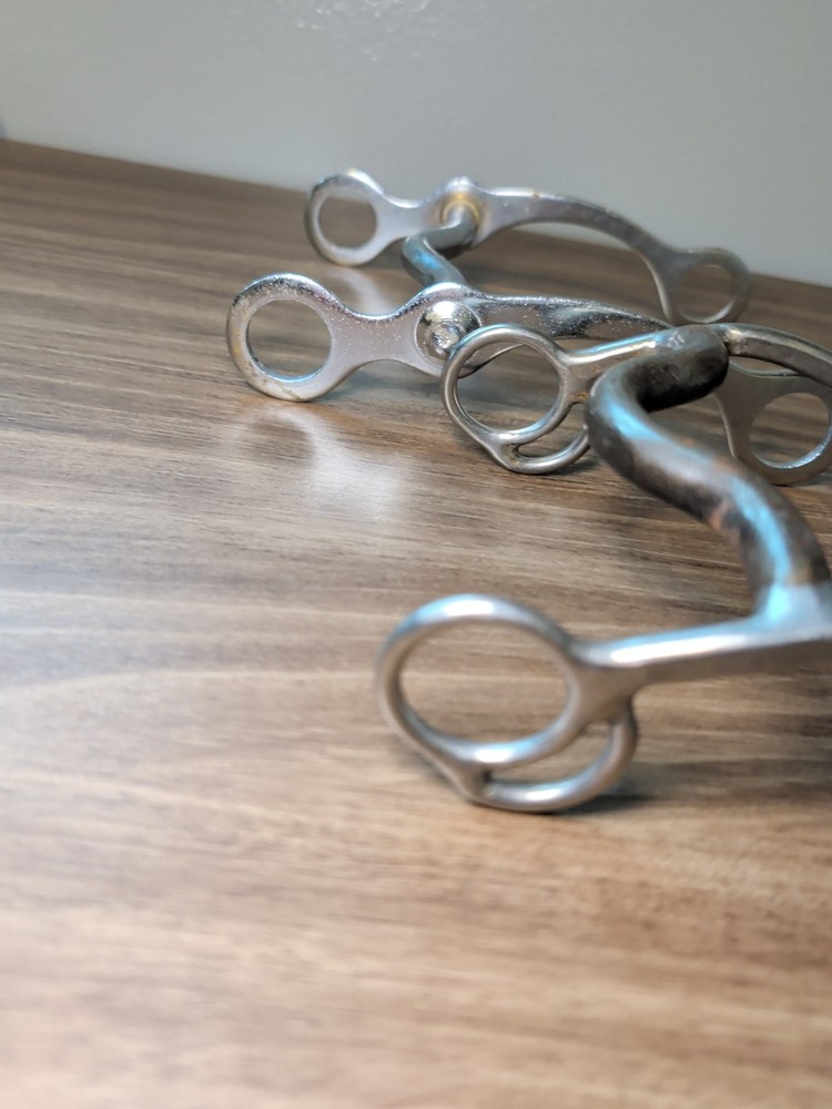 Two Western Show Curb Horse Bits Shanks