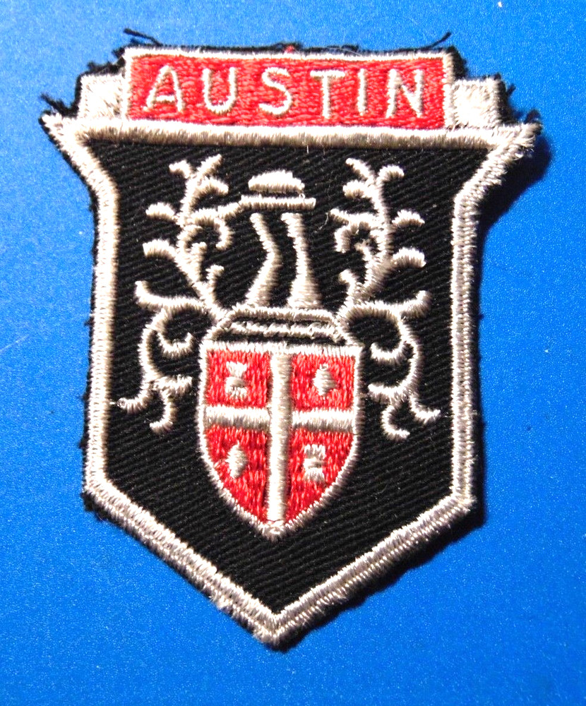 AUSTIN crest shoulder flash badge patch 2 1/2" high