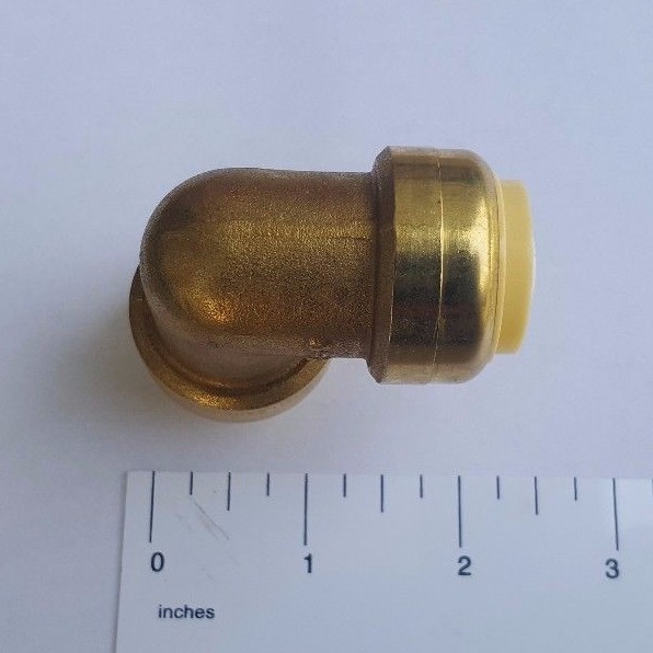10 PIECES 3/4" X 3/4" PUSH FIT ELBOWS FITTINGS - LEAD FREE BRASS