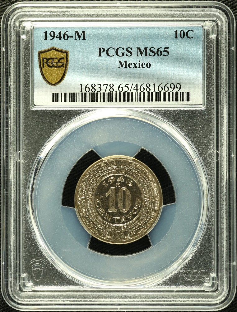 1946 M Mexico 10 Centavos PCGS MS65