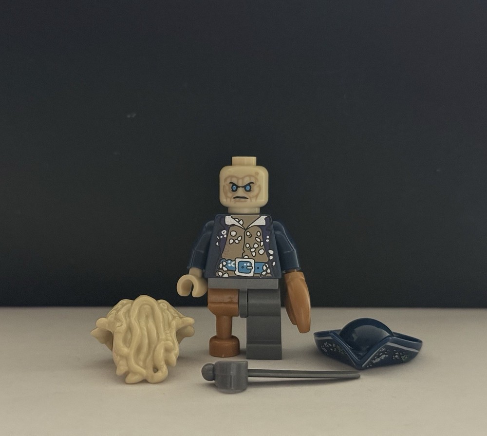 LEGO Davy Jones POTC minifigure custom pad printed