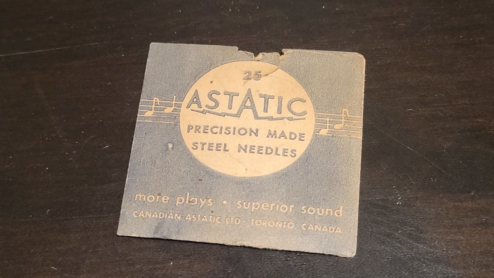 gramophone phonograph needle packet, Sealed , Astatic