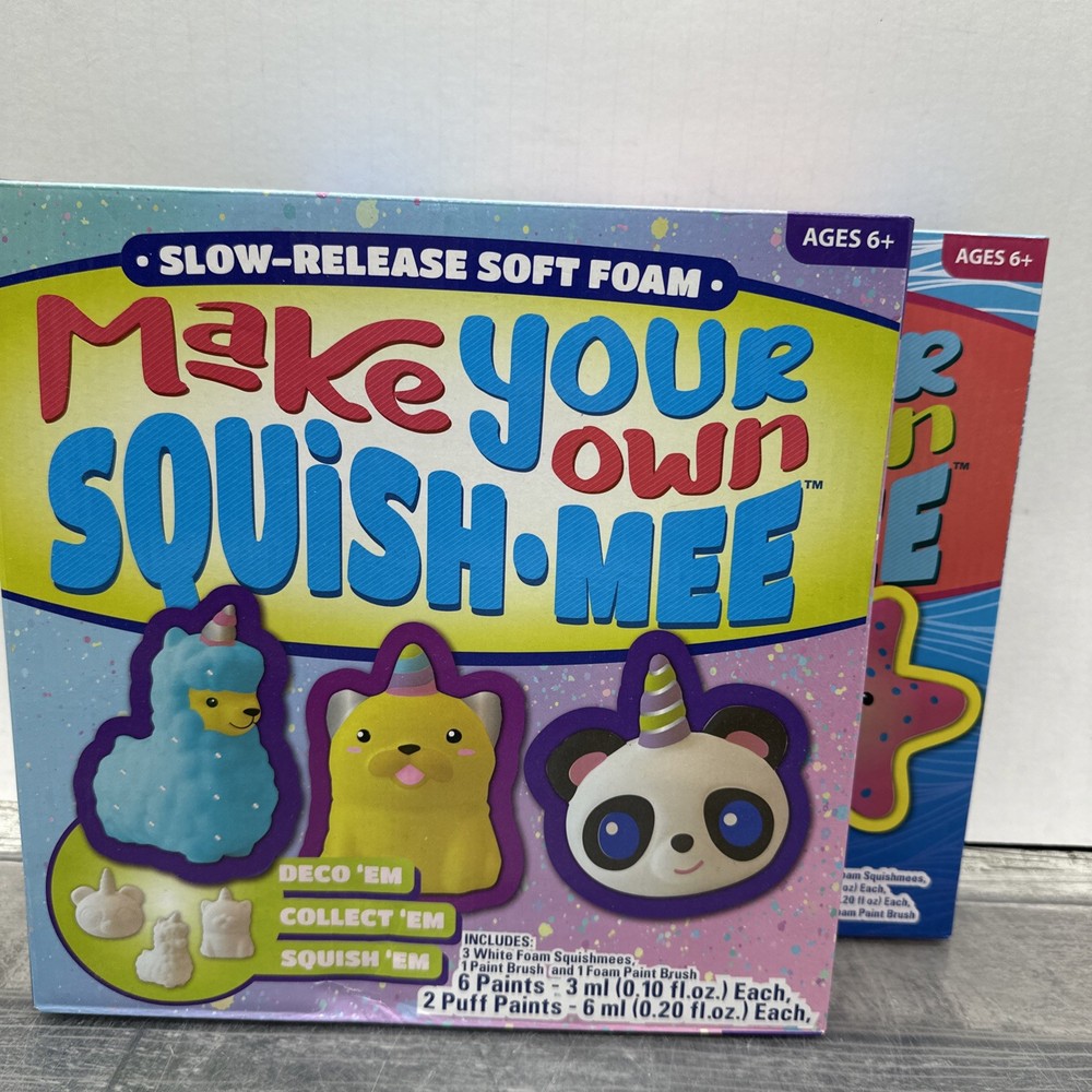 Make Your Own Squish Mee Two Pack Slow Release, Soft Foam Creations With Paint