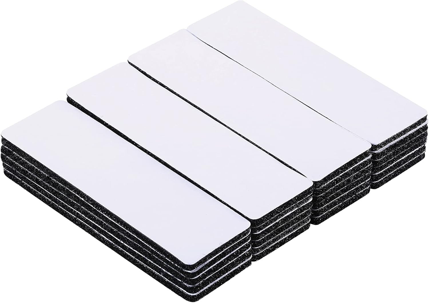 20 Sets Heavy Duty Hook & Loop Adhesive Strips 1x4” Black Sticky Back Fastener