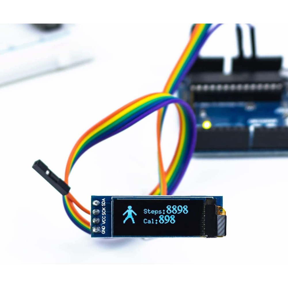 5 Pcs 0.91 Inch I2C IIC OLED Display Module OLED Screen DC 3.3V~5V Compatible