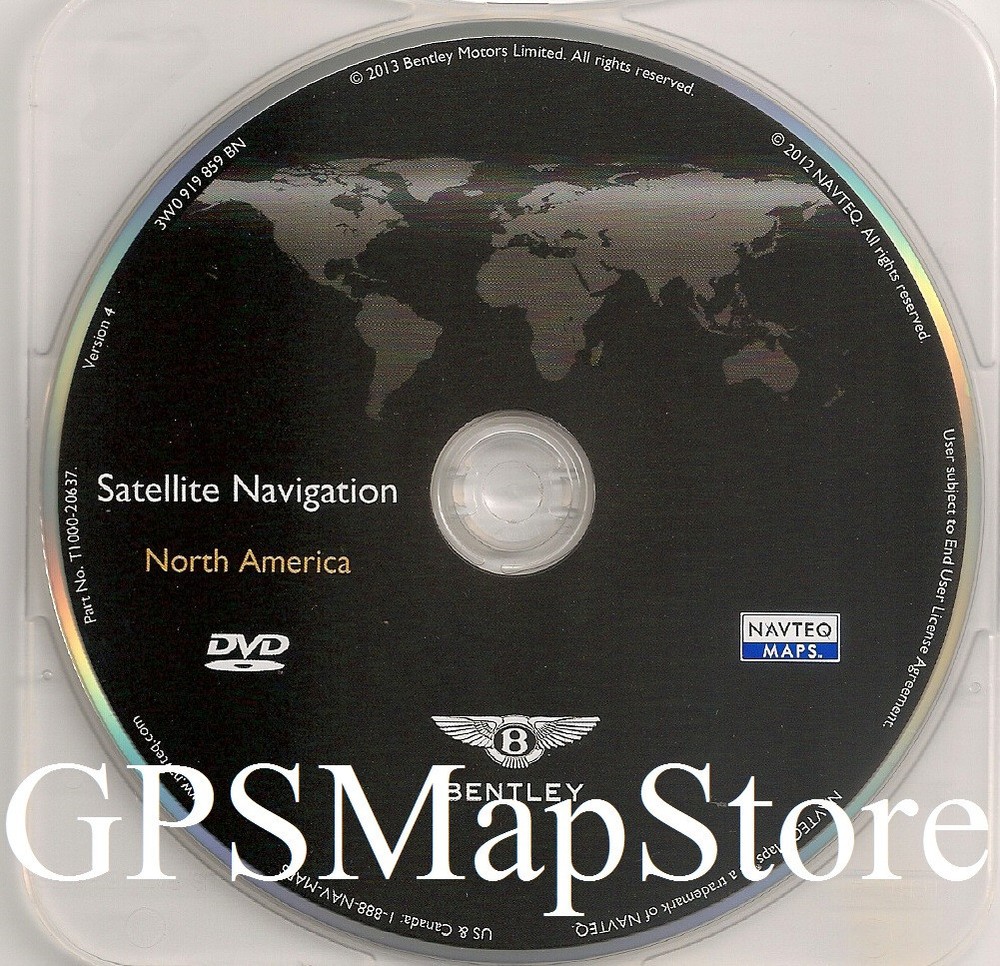 2012-2015 Bentley Continental GT GTC Flying Spur Navigation DVD Map Version 4