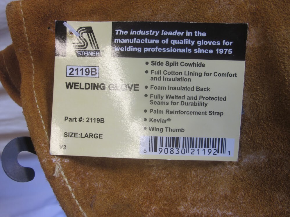 Steiner 2119B Side Split Cowhide Welding Gloves Size Large