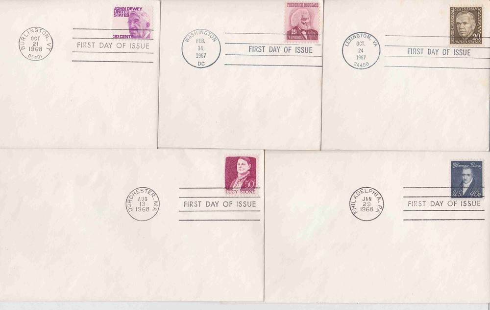 TurtlesTradingPost- Five Prominent Americans High Value FDCs- Get All Five!