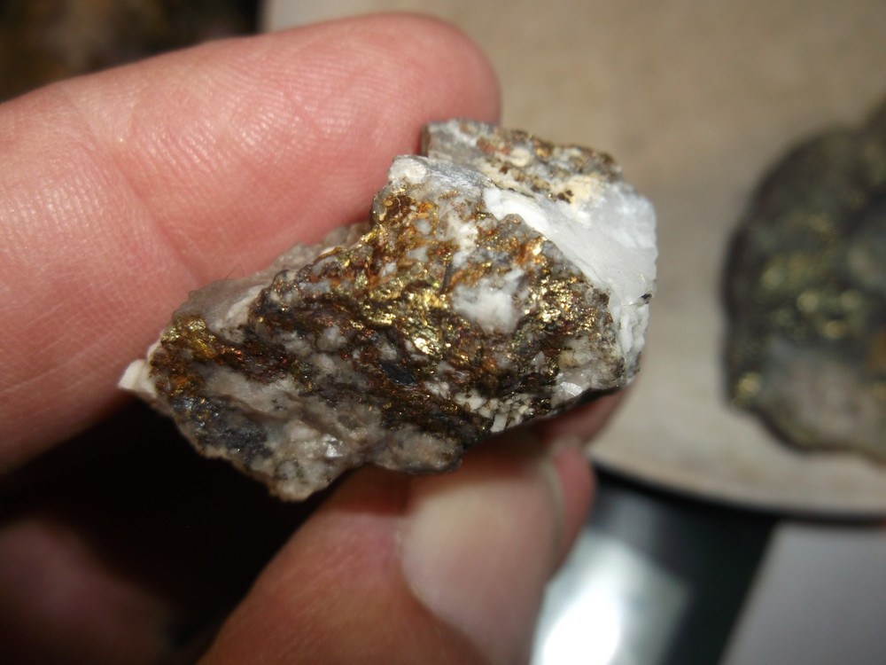 Gold, silver, copper, 65 grams samples ,ore high grade .