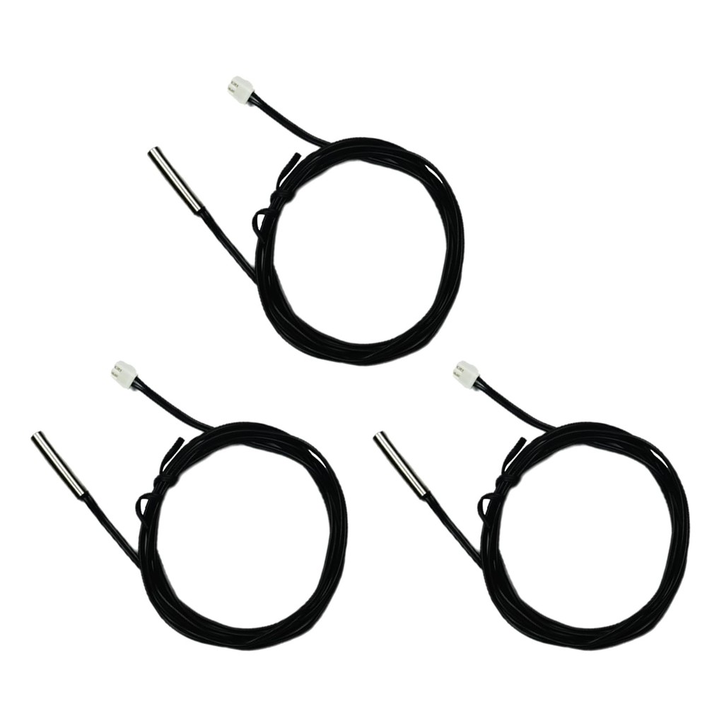 10K Temperature Sensor Probe, 3pcs 1 Meter Waterproof Temp Sensor Probe, Stai...