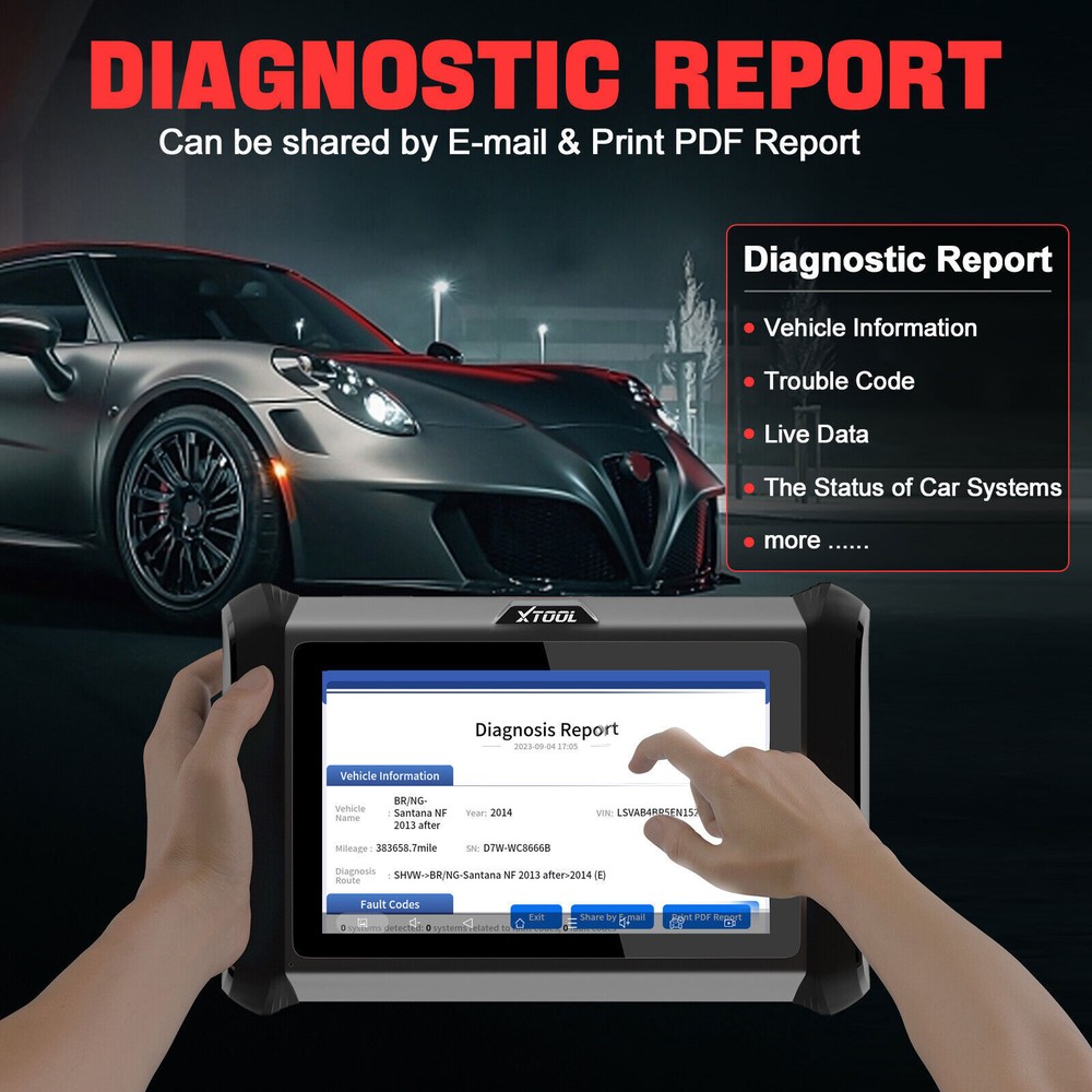 XTOOL USED D7W WIFI Connection OBD2 Diagnostic Scanner Bidirectional Key Coding