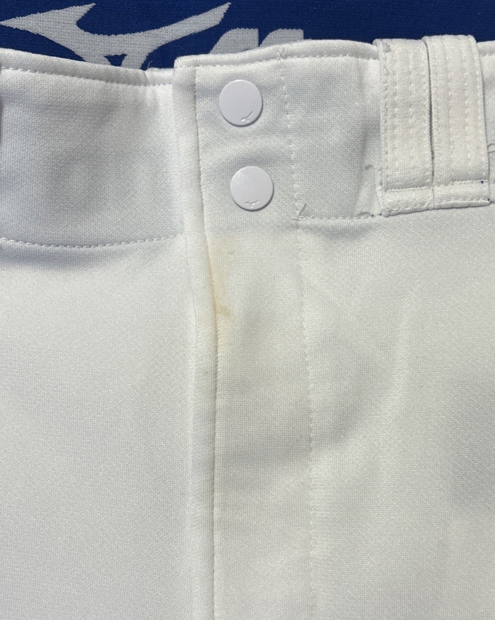 Lot Of 2 MIZUNO Mens Large 17” Inseam White Performance BASEBALL PANTS 1 Practic
