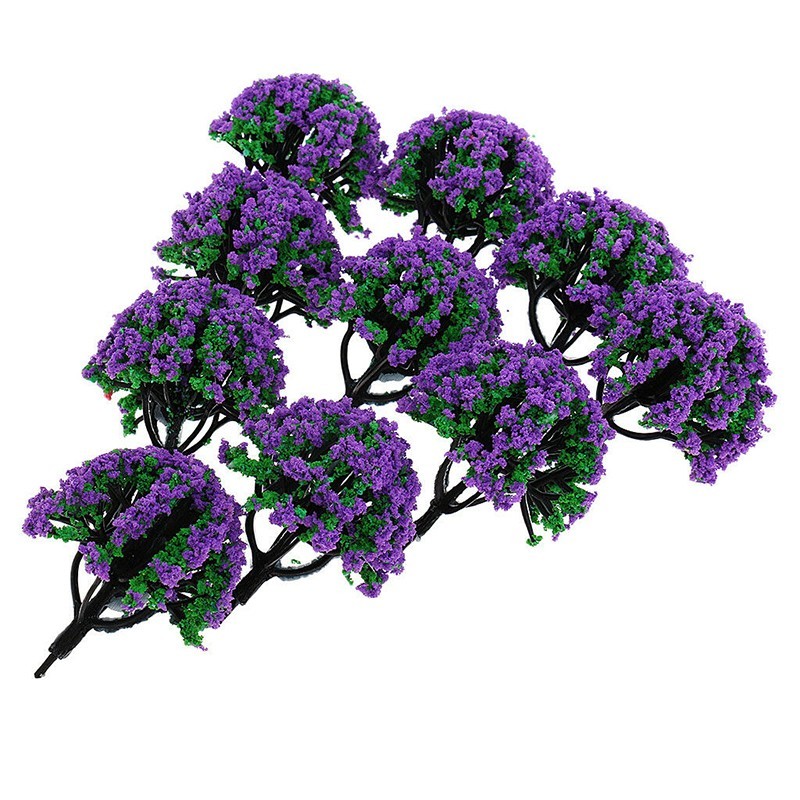 Plastic 10pcs 1: 150 Scale Model Trees Train Railway DIY Park Scenery Protable