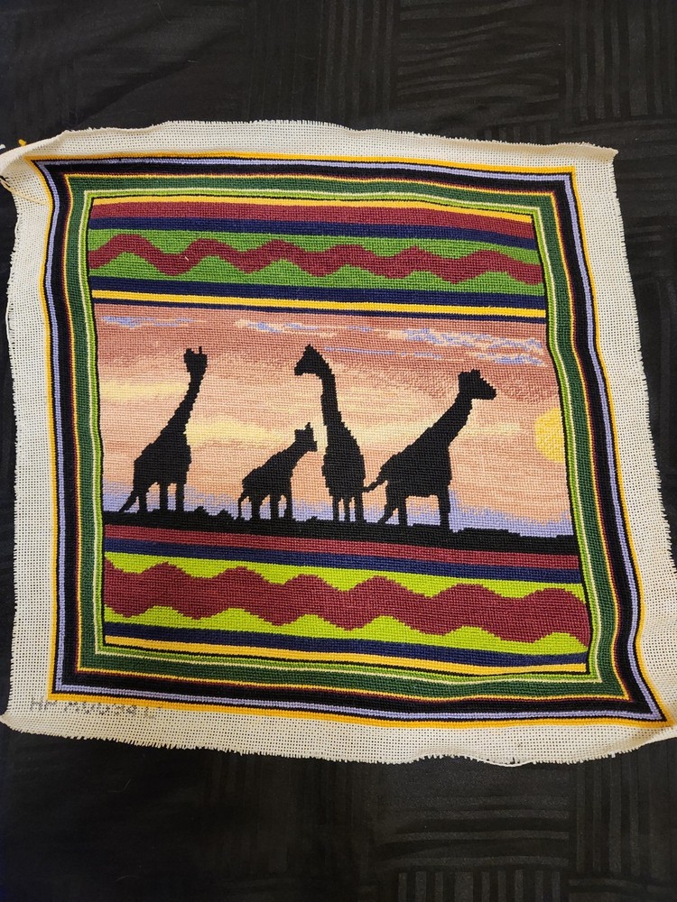 Beautiful Giraffe Needlepoint