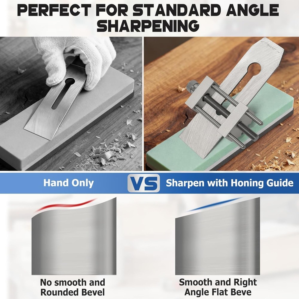 Chisel Sharpening Jig, Lightweight Honing Guide System with Adjustable Angle Gau