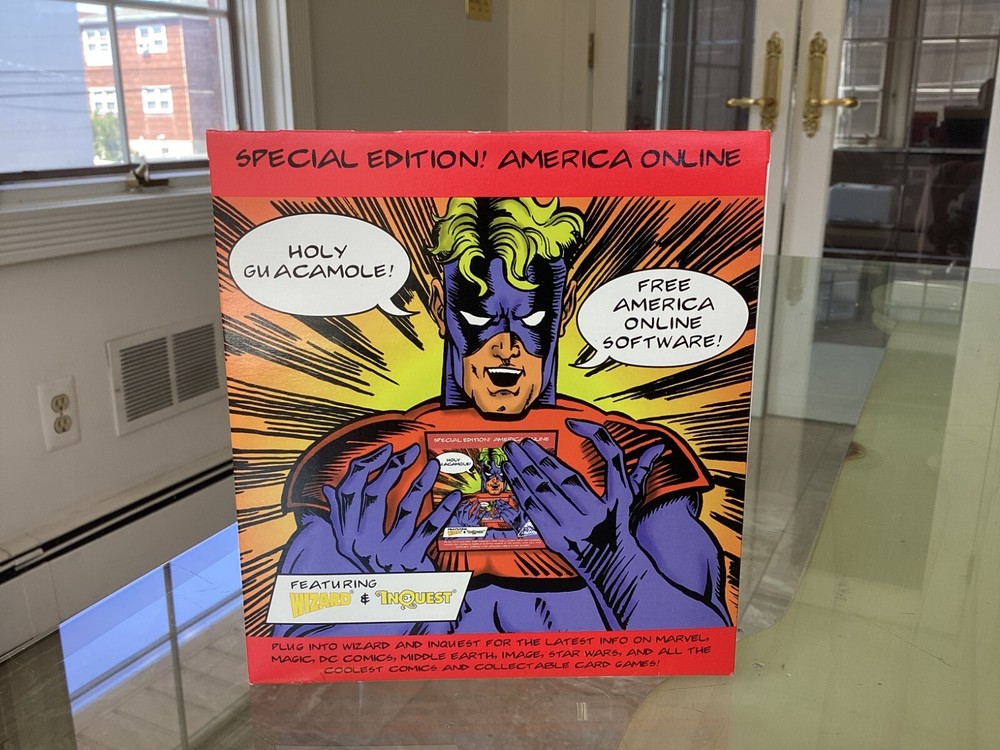 Early AOL disk in unopened package from 1996 ! Mint Flawless Condition !