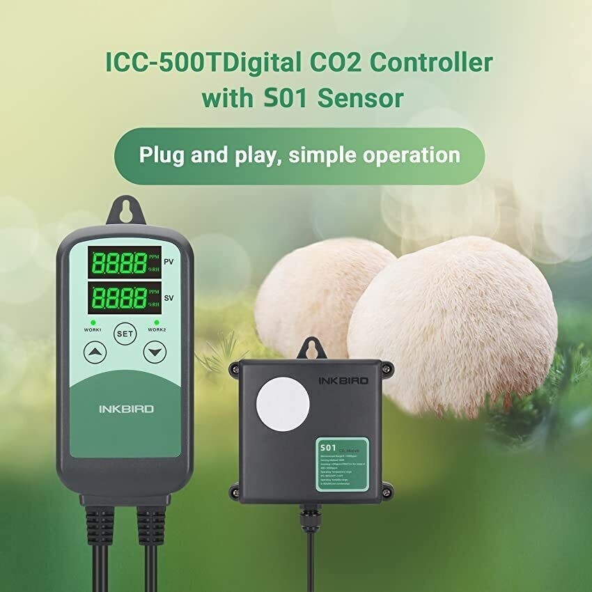 INKBIRD ICC500T Digital CO2 Controller Regulator for Greenhouse HVAC