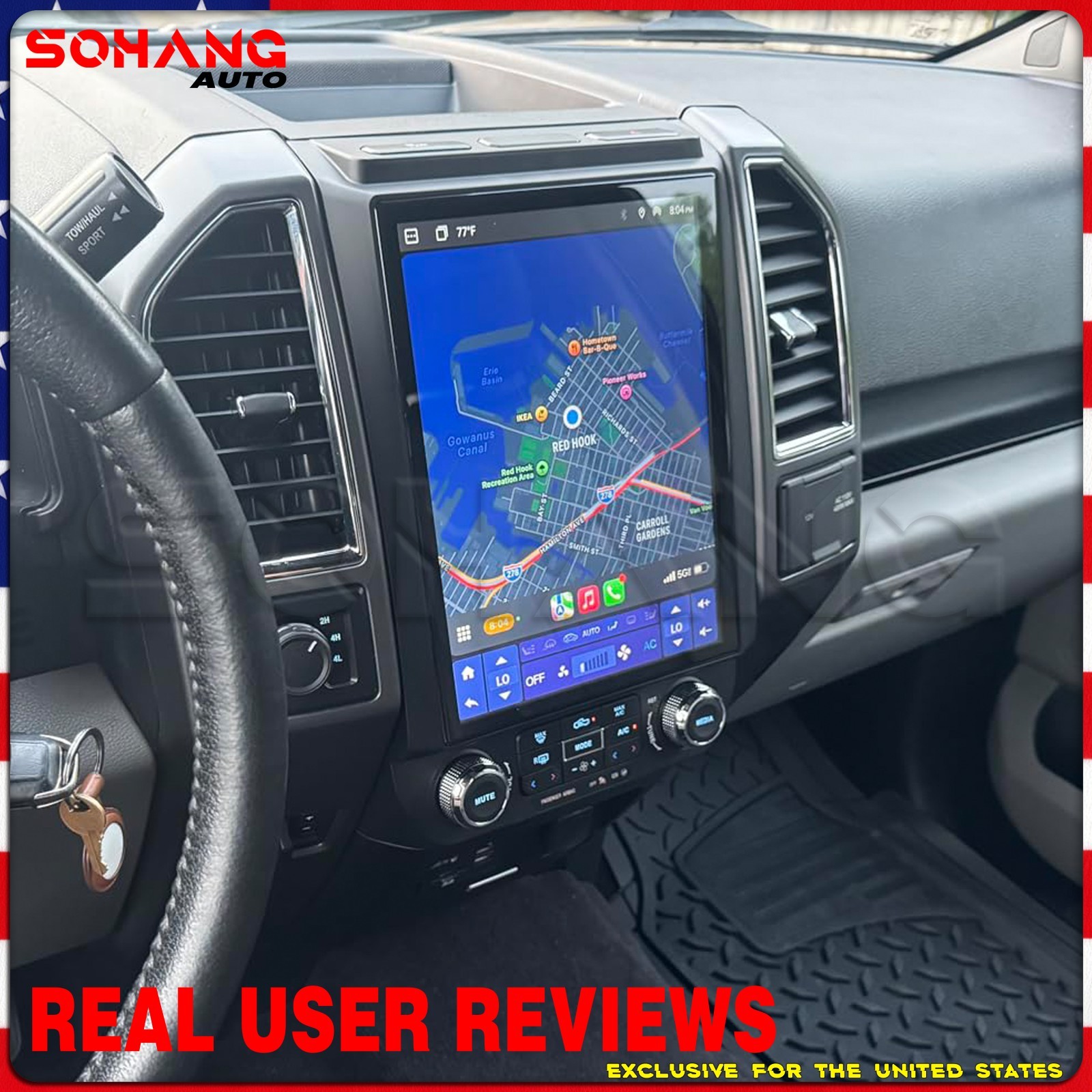 SoHang | 12.1" for Ford F150 F250 F350 Car Radio 2015-2021 Tesla Style Carplay