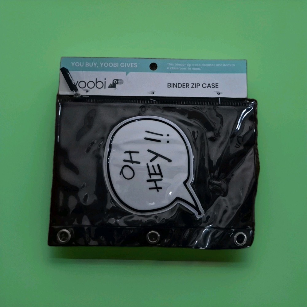 Yoobi Binder Zip Case "OH HEY!!"