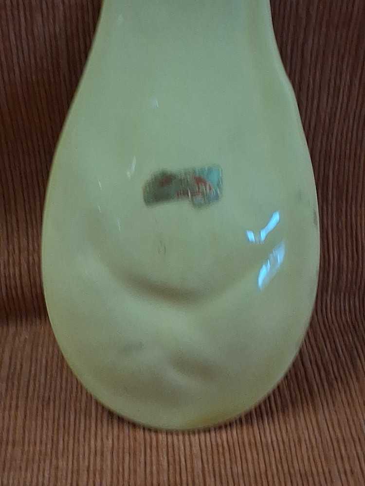 Cactus & Bird Design Ceramic Spoon Rest Yellow
