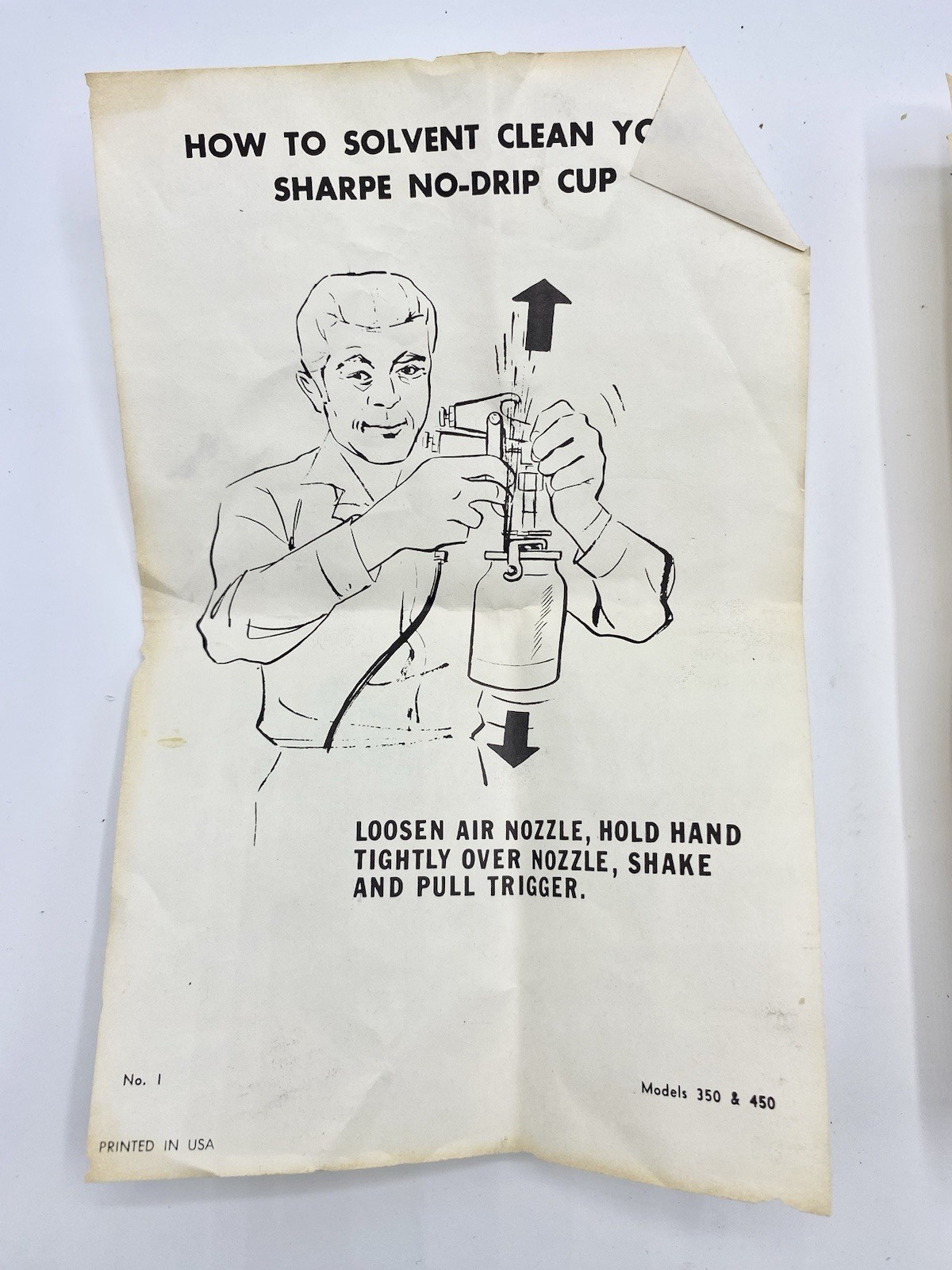 Binks Vintage Model 18 Paint Spray Gun With Sharpe 450 Canister Box/ Manuals