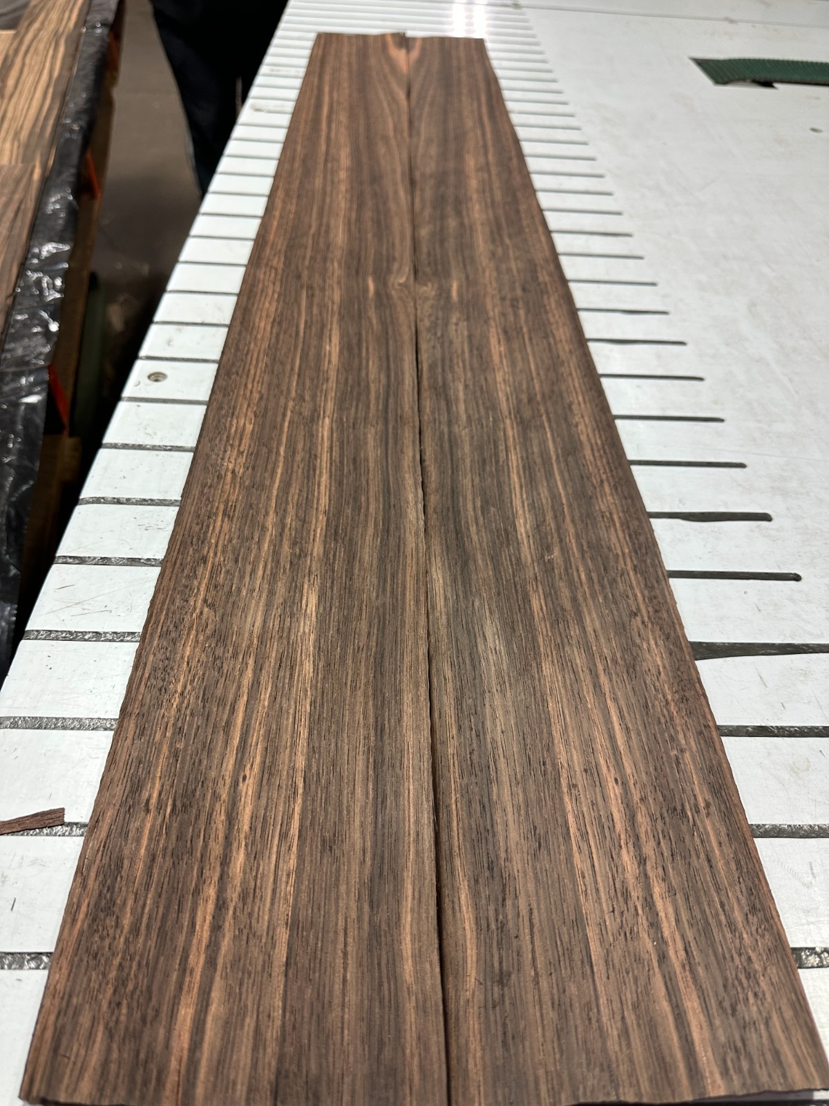 Ebony Raw Wood Veneer 2 sheets 50'' x 4'' 321R