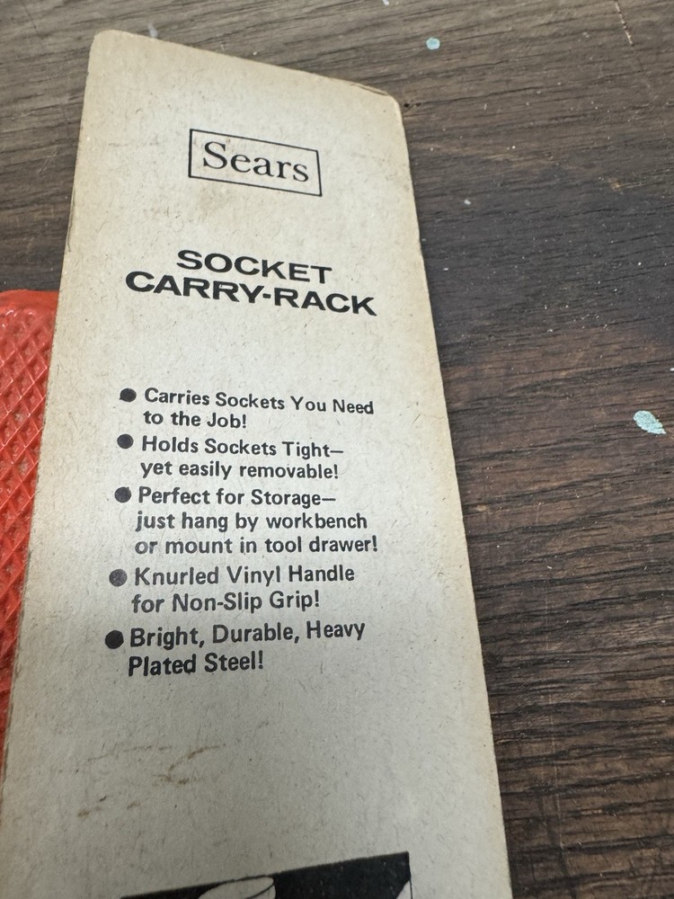 Sears Socket Carry Rack (2) For 1/2 And 3/8