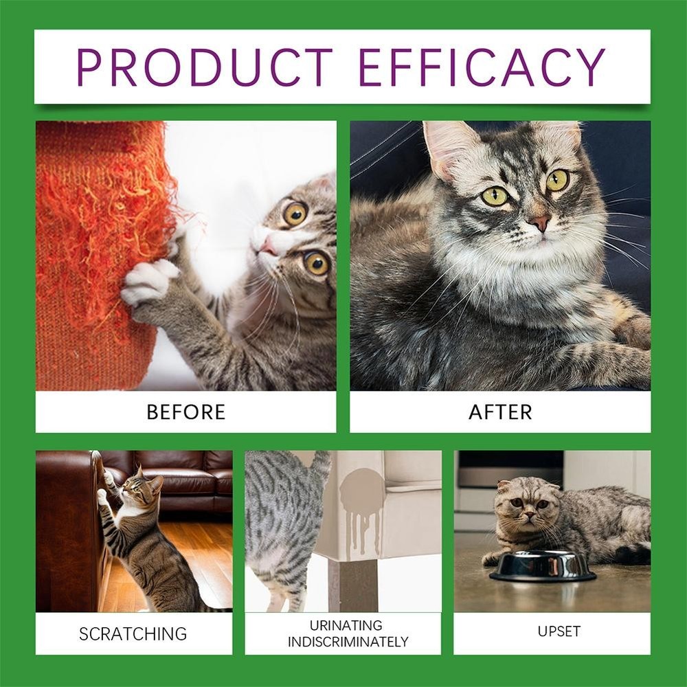 Cat Pheromone Calming Diffuser Kit Effectively Relieves Anxiety Stress 45ML US