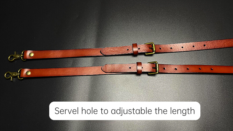 Vintage Brown Leather H Back Suspenders Belts 4 Brass Hooks For Men Male Work