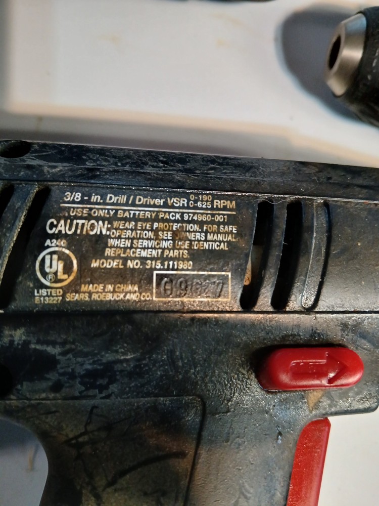 4-Craftsman Dvrill Drivers Tested Working Cordless Chuck **
