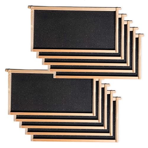 Heavy Wax Coated Unassembled Langstroth Deep/Brood Box with Frames 10 Frame