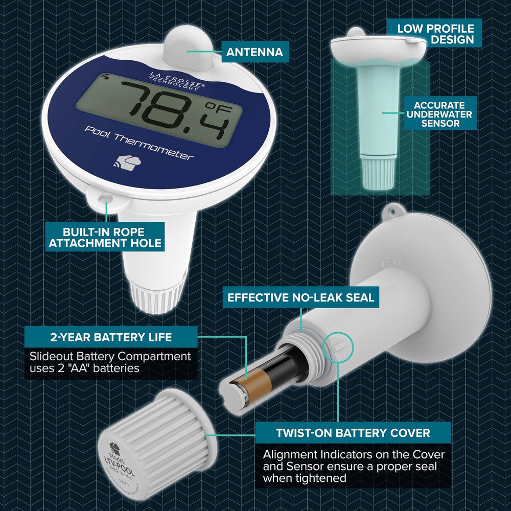 LTV-Pool-INT Wireless Digital Pool Thermometer