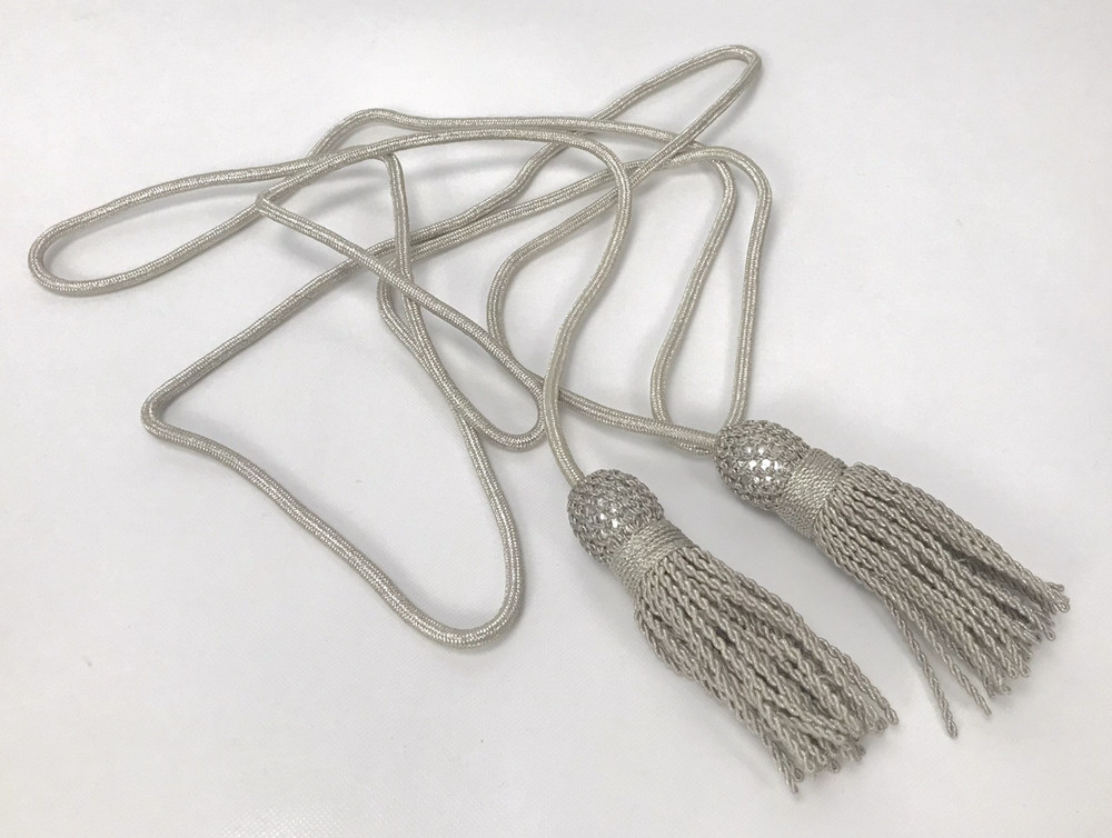 Silver Metallic Bugle, Flag, or Bagpipe Cord