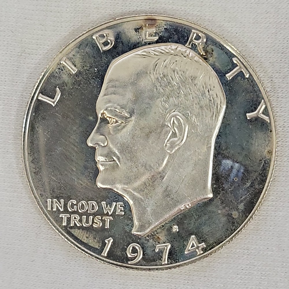 1974 S Proof Eisenhower Silver Dollar with Cam