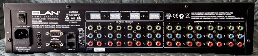Elan V883 8x8 Component Video Controller