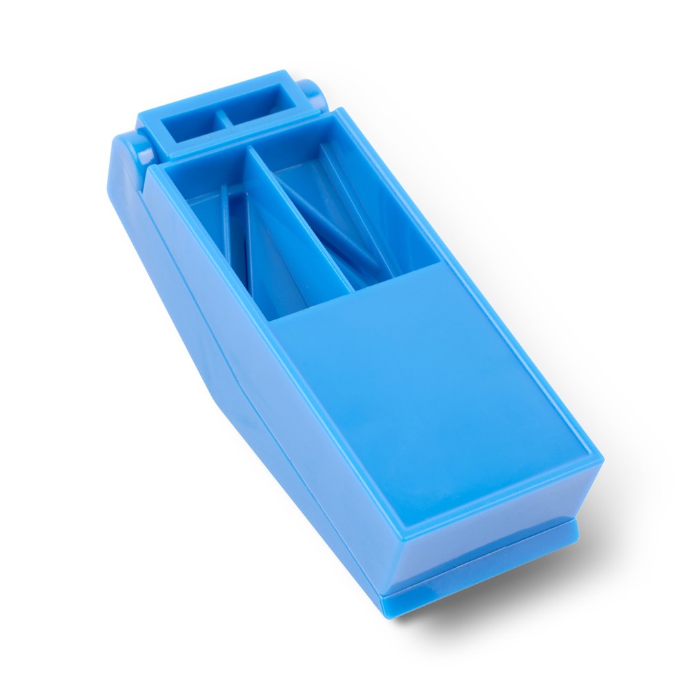 Blue Pill Cutter Tablet Storage Case