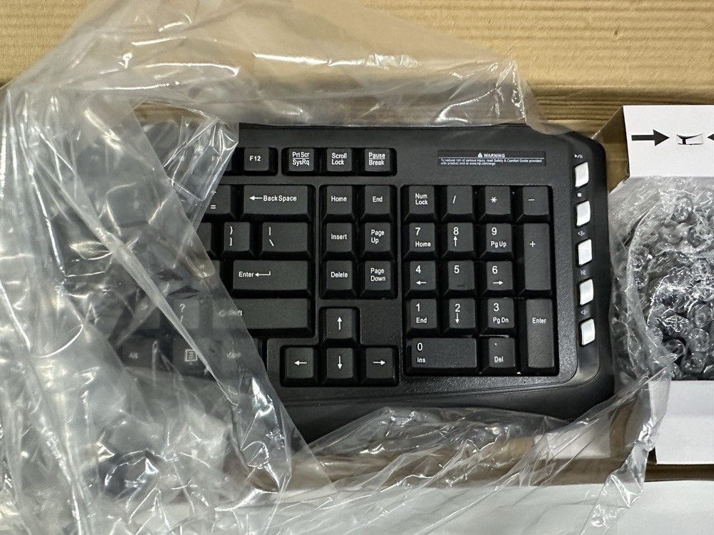 HP Wireless Keyboard Mouse Combo Full Size Black Open Box Damaged Box