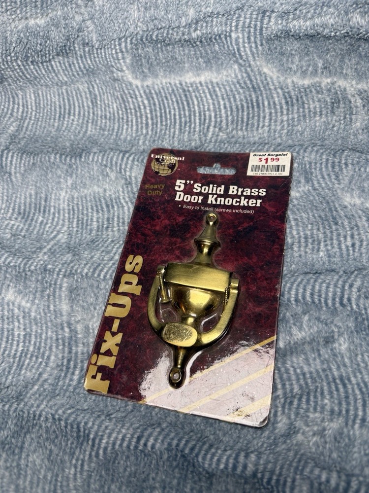Vintage 5” Solid Brass Door Knocker  New.