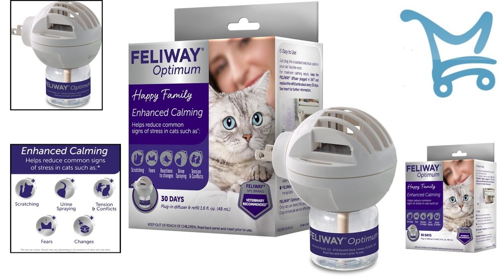 Cat Calming Diffuser Plastic 48ml Home Stress Relief for Kittens & Felines