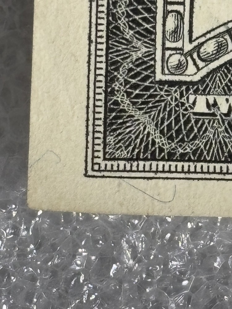 1995 Us $2 Dollar Error Note Ink Bleeds , Miscut Excellent Condition ￼