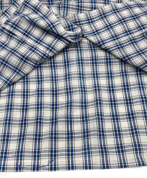 J.C.PENNY Check shirt White× Blue
