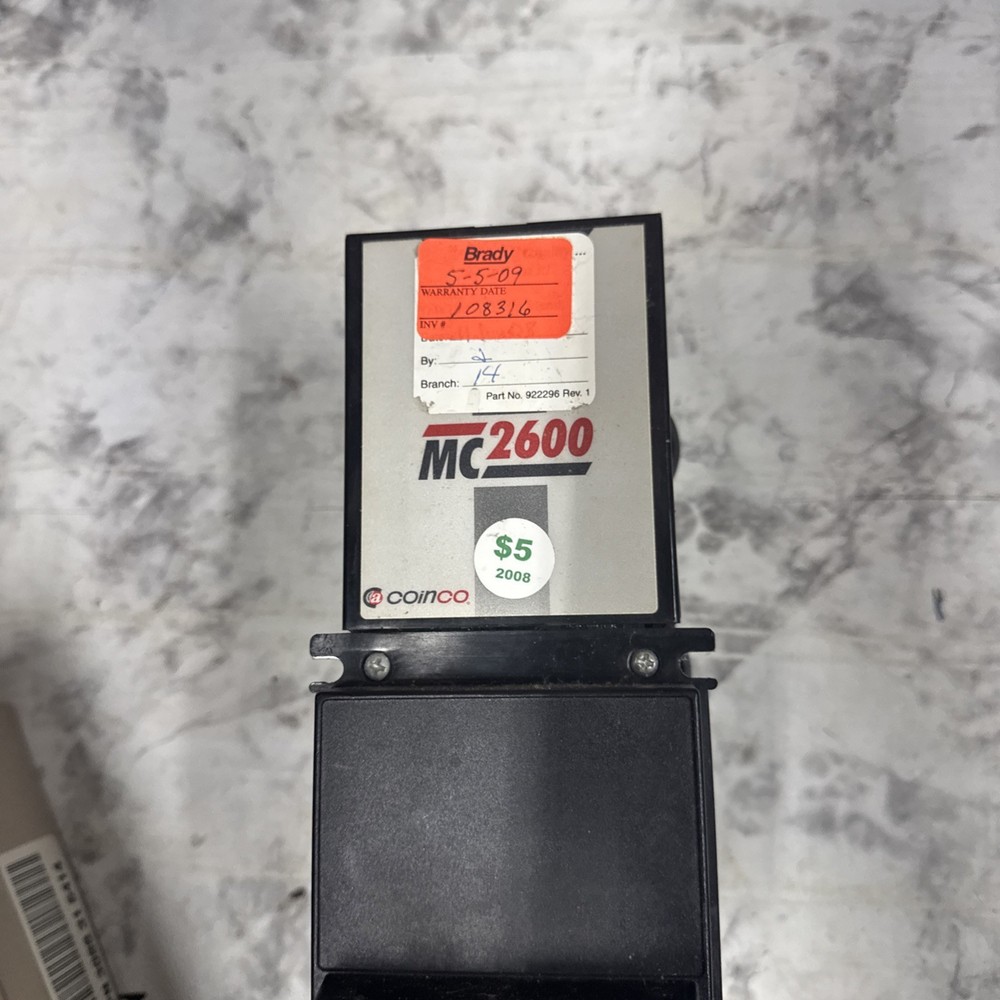 Coinco MC2600 Bill Acceptor Validator Vending Arcade Amusement UNTESTED AS IS