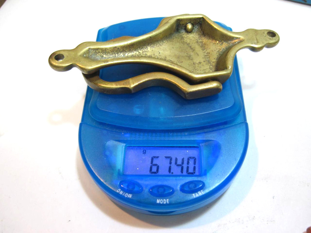 Vintage Solid Brass Door Knocker 3.75" x 1.75"